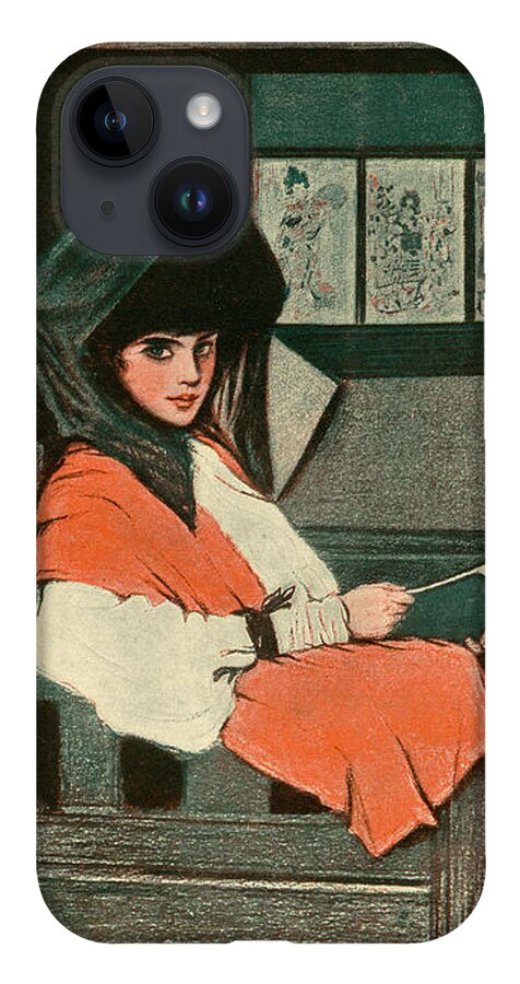 Woman Reading A Book iPhone 14 Case featuring the mixed media Cover of Life Magazine June 20, 1907 by Sewell Collins