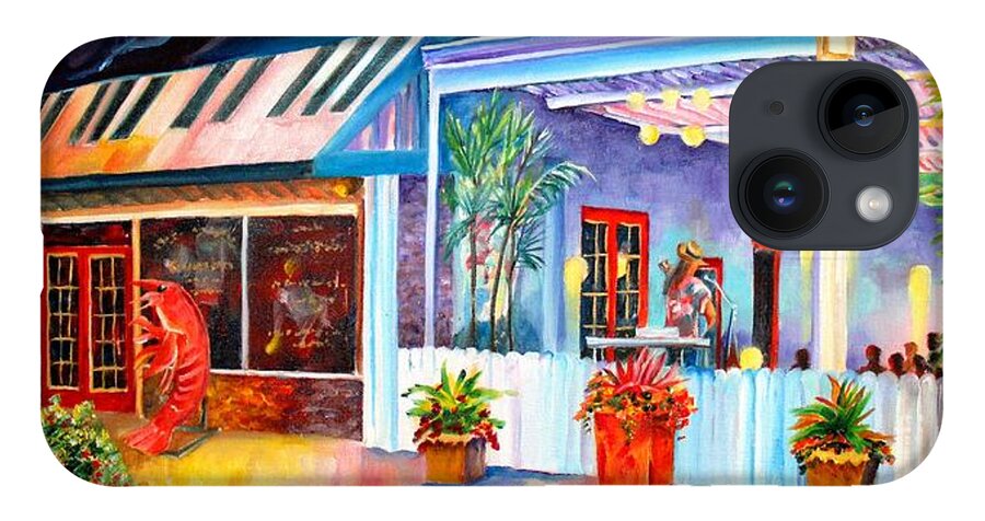 Crawdaddy's iPhone 14 Case featuring the painting Crawdaddy's Nawlins Cafe by Diane Millsap