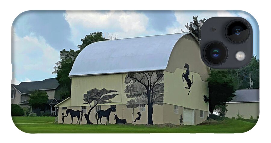 Farm iPhone Case featuring the photograph Creative Barn on Picturesque Farm by Roberta Byram