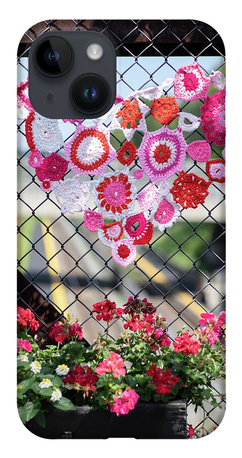 Heart iPhone 14 Case featuring the photograph Crocheted Heart by Denise Kopko