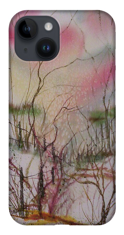 Recovery iPhone 14 Case featuring the painting Crossing Boundaries by Catherine Ludwig Donleycott