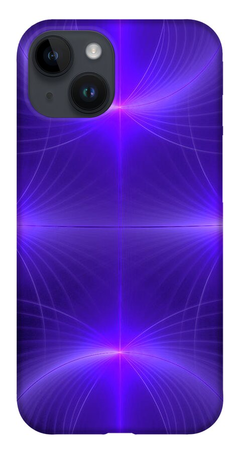 Fractal iPhone 14 Case featuring the digital art Crown Chakra #4 by Mary Ann Benoit