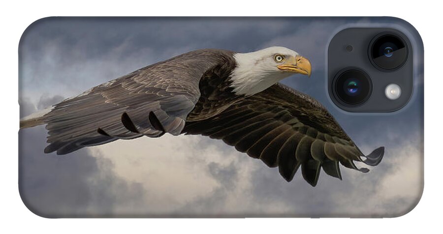 Bald Eagle iPhone 14 Case featuring the photograph Cruising the River. by Paul Martin