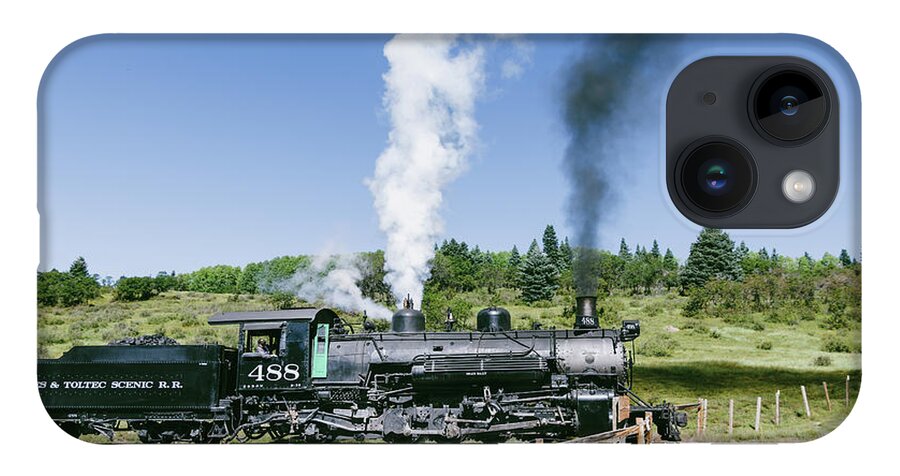 Chama iPhone 14 Case featuring the photograph Cumbres and Toltec Locomotive 488 by Debra Martz