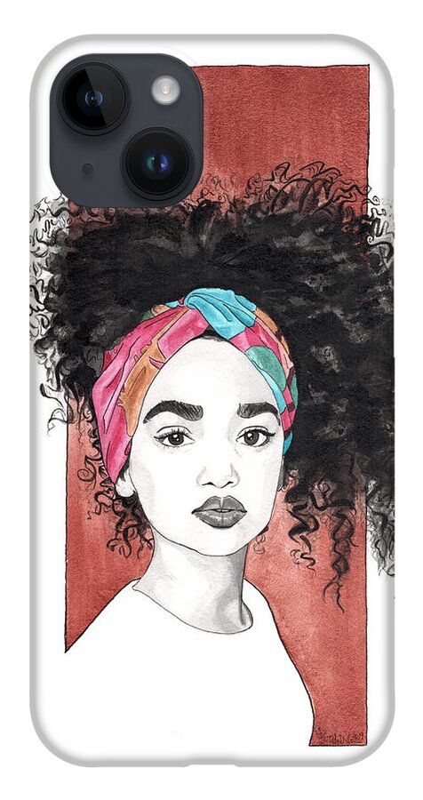 Portrait iPhone Case featuring the painting Curl Cascade by Tiffany DiGiacomo