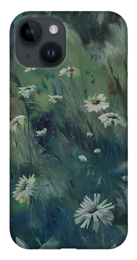Flower iPhone 14 Case featuring the painting Daisy-A-Day by Sheila Romard