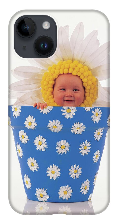 Color iPhone 14 Case featuring the photograph Daisy Flowerpot by Anne Geddes