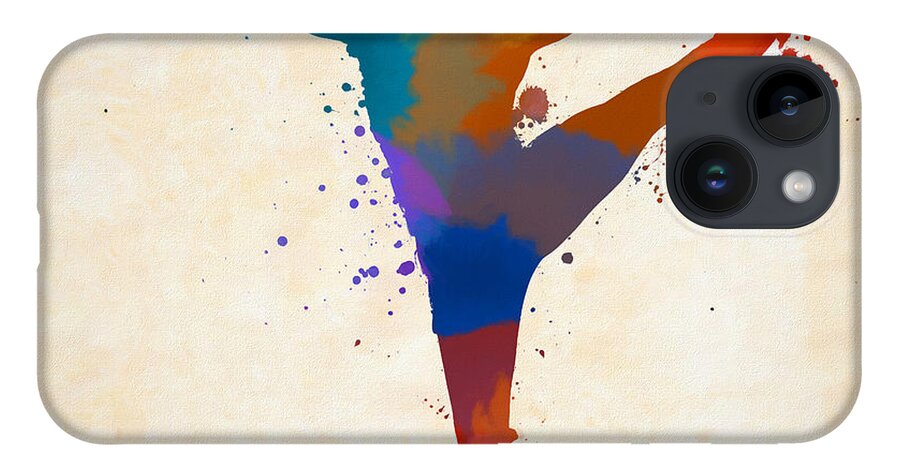 Dancer Color Splash iPhone 14 Case featuring the painting Dancer Color Splash by Dan Sproul