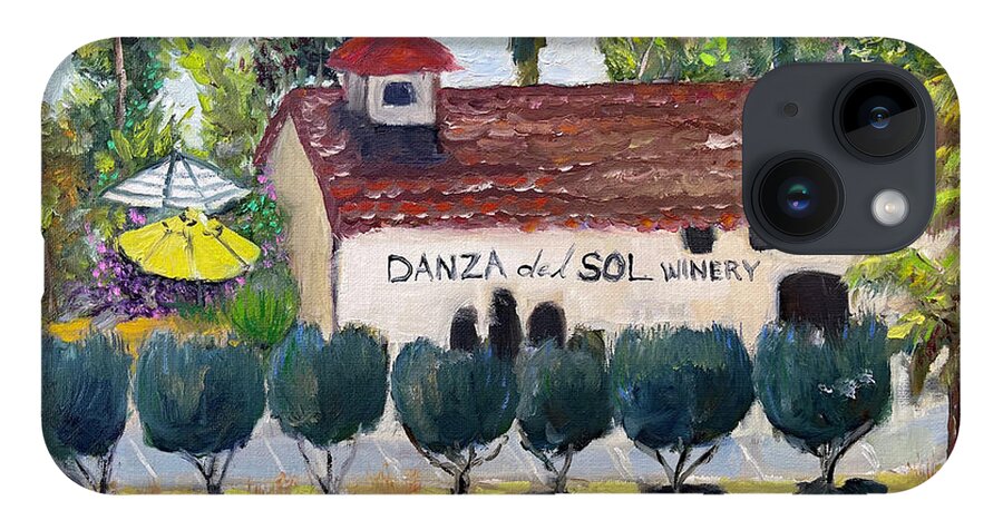 Danza Del Sol iPhone Case featuring the painting Danza del Sol Winery by Roxy Rich