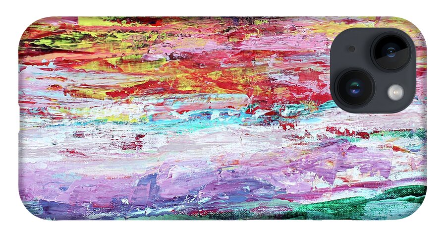 Ocean iPhone 14 Case featuring the painting Dark Sky by Teresa Moerer