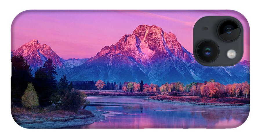 Dave Welling iPhone 14 Case featuring the photograph Dawn Oxbow Bend Fall Grand Tetons National Park by Dave Welling