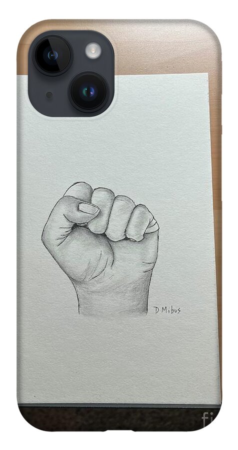  iPhone 14 Case featuring the digital art Day 126 Hand Drawing by Donna Mibus