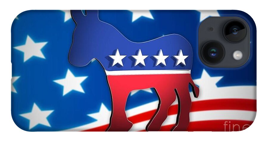Democrat iPhone 14 Case featuring the photograph Democrat political poster by Action