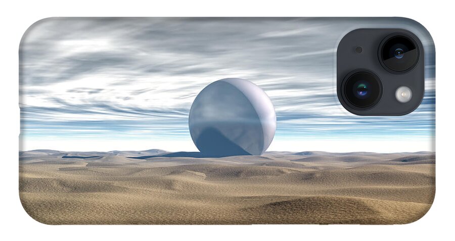 Desert iPhone 14 Case featuring the digital art Desert Sphere by Phil Perkins