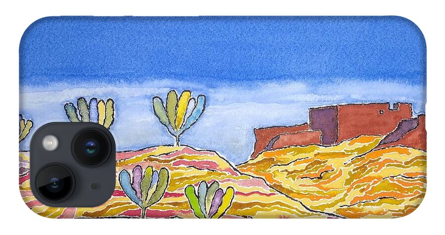 Watercolor iPhone Case featuring the painting Desert Spring by John Klobucher