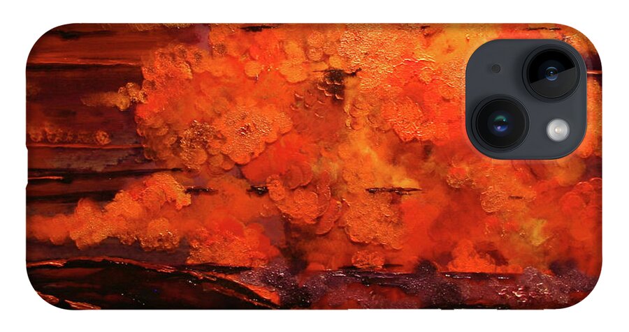 Utah iPhone 14 Case featuring the painting Desert Sunset by Marilyn Quigley