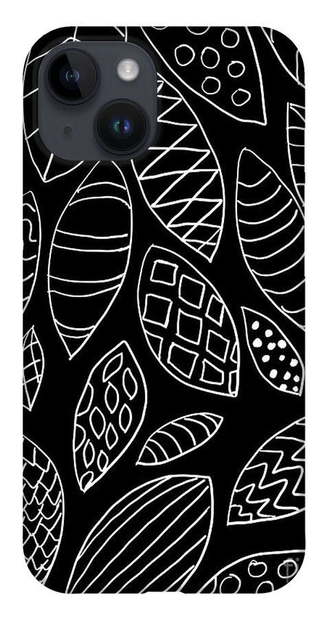 Black iPhone 14 Case featuring the digital art Design 187 by Lucie Dumas