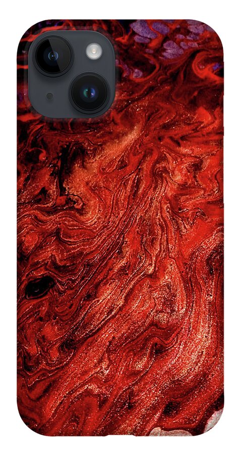 Diablo iPhone 14 Case featuring the painting Diablos Hair by Anna Adams
