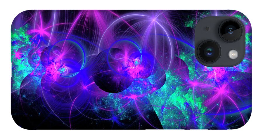 Fractal iPhone 14 Case featuring the digital art Dimensions #3 by Mary Ann Benoit