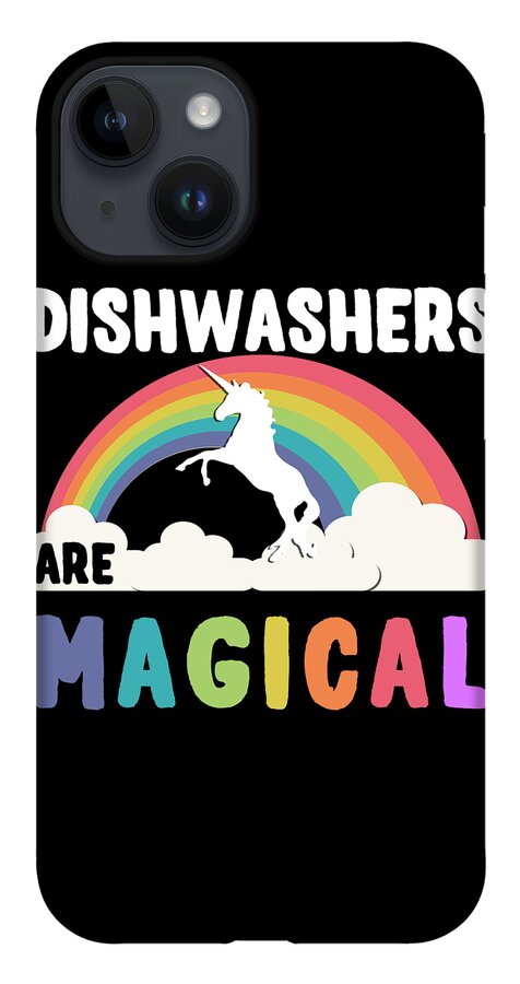 Funny iPhone 14 Case featuring the digital art Dishwashers Are Magical by Flippin Sweet Gear