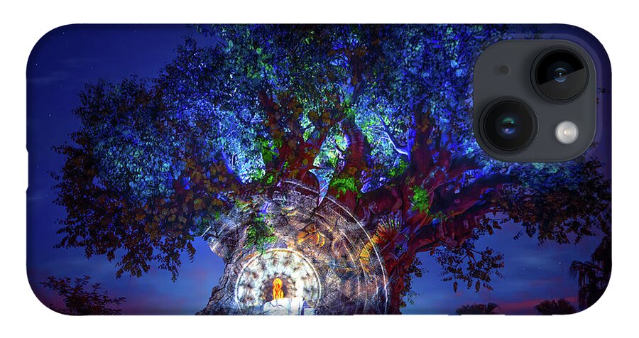 Tree Of Life iPhone 14 Case featuring the photograph Disney's Magical Tree of Life at Animal Kingdom by Mark Andrew Thomas