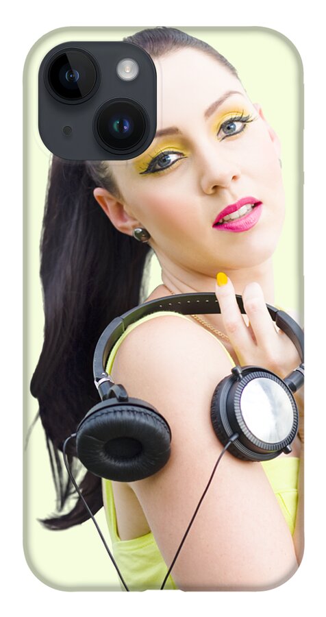 Dj iPhone Case featuring the photograph DJ Girl by Jorgo Photography