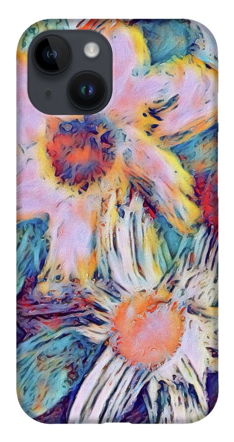  iPhone Case featuring the digital art Dos Flores by Michelle Hoffmann