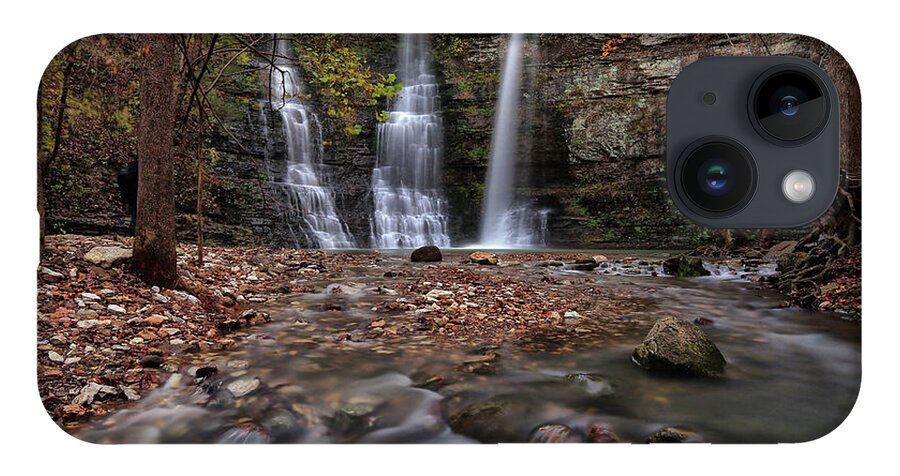 Waterfall iPhone 14 Case featuring the photograph Double Falls - Buffalo River Area by William Rainey