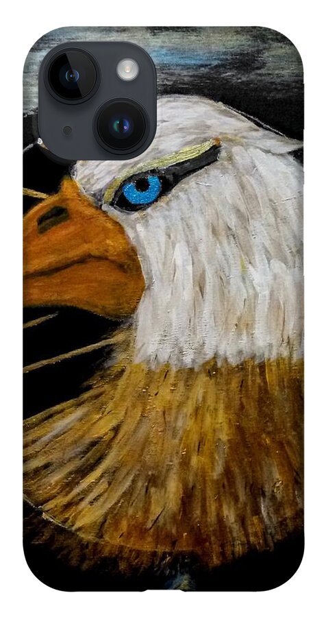 Eagle iPhone 14 Case featuring the painting DreamCaught by Anna Adams