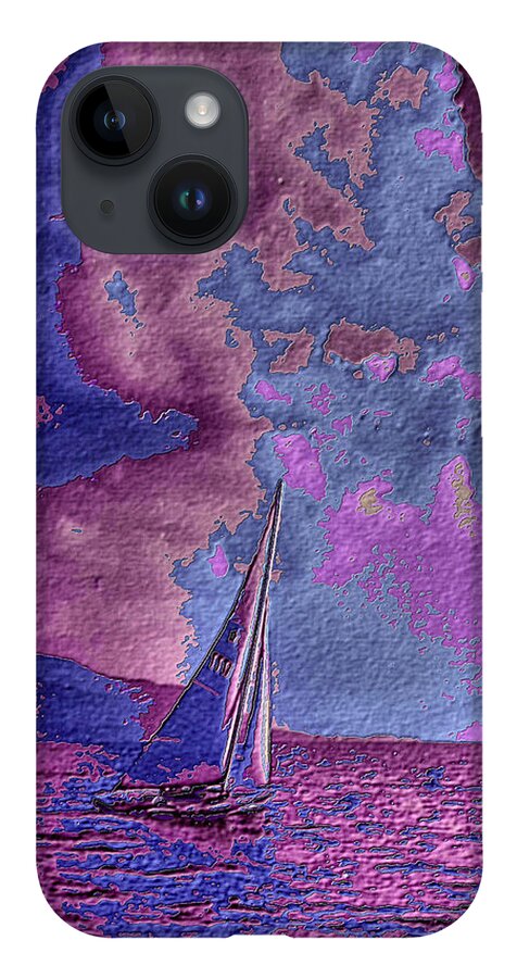 Sail iPhone 14 Case featuring the digital art Dreaming of Sailing One by Russel Considine