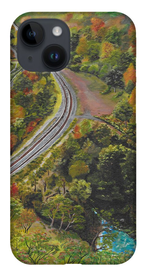 Dundas iPhone 14 Case featuring the painting Dundas Peak by David Bigelow