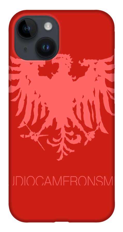 Logo iPhone Case featuring the digital art Eagle Logo, red by Cameron Smith