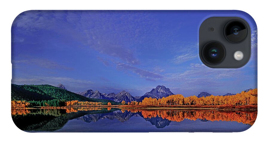 Dave Wellling iPhone 14 Case featuring the photograph Early Fall Morning Oxbow Bend Grand Tetons National Park by Dave Welling