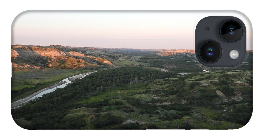 River iPhone 14 Case featuring the photograph East on the Little Missouri River by Amanda R Wright