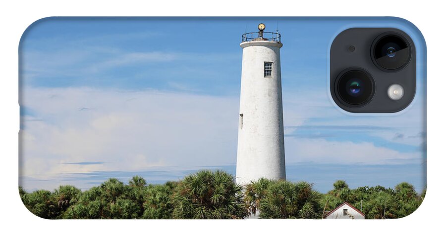 Photo For Sale iPhone 14 Case featuring the photograph Egmont Key Lighthouse in Color by Robert Wilder Jr