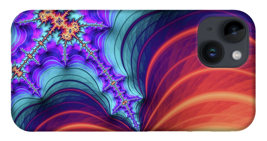 Abstract iPhone 14 Case featuring the digital art Elephant Feat by Manpreet Sokhi
