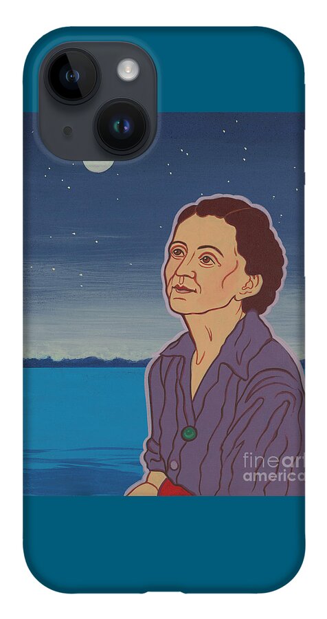 Environmental Prophet Rachel Carson iPhone Case featuring the painting Environmental Prophet Rachel Carson -after the artist Hiroshige by William Hart McNichols