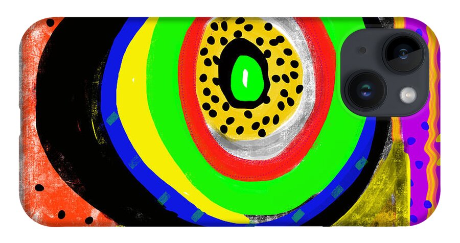 Colorful iPhone 14 Case featuring the digital art Fruitytuttie by Susan Fielder