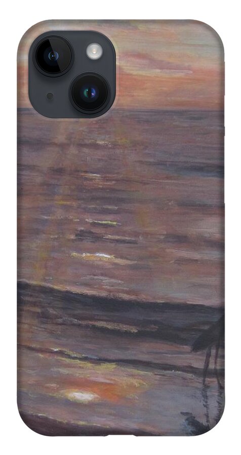 Painting iPhone 14 Case featuring the painting Feel The Warmth by Paula Pagliughi