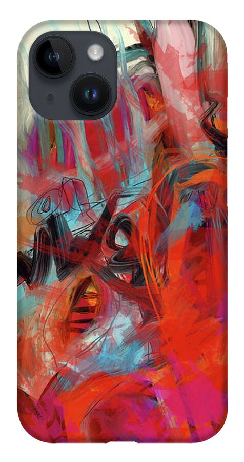 Fire iPhone 14 Case featuring the digital art Fire Up by Robin Valenzuela