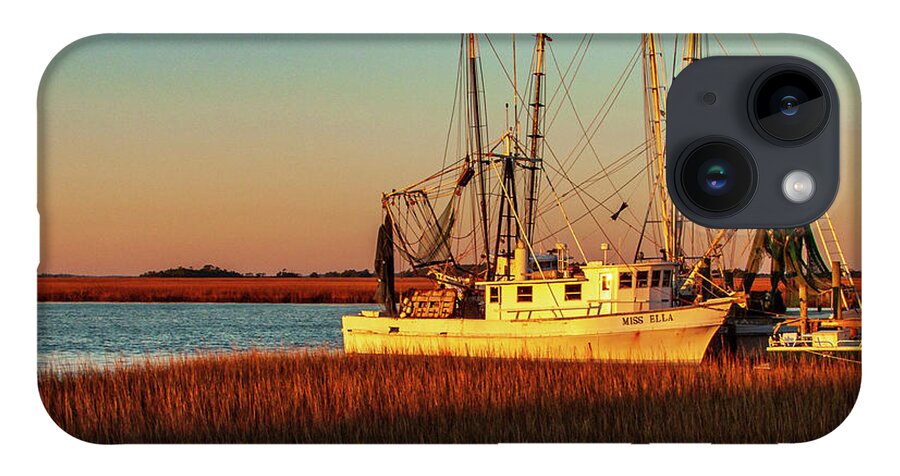 Boat iPhone Case featuring the photograph Fishing Boat at Sunrise by Louis Dallara