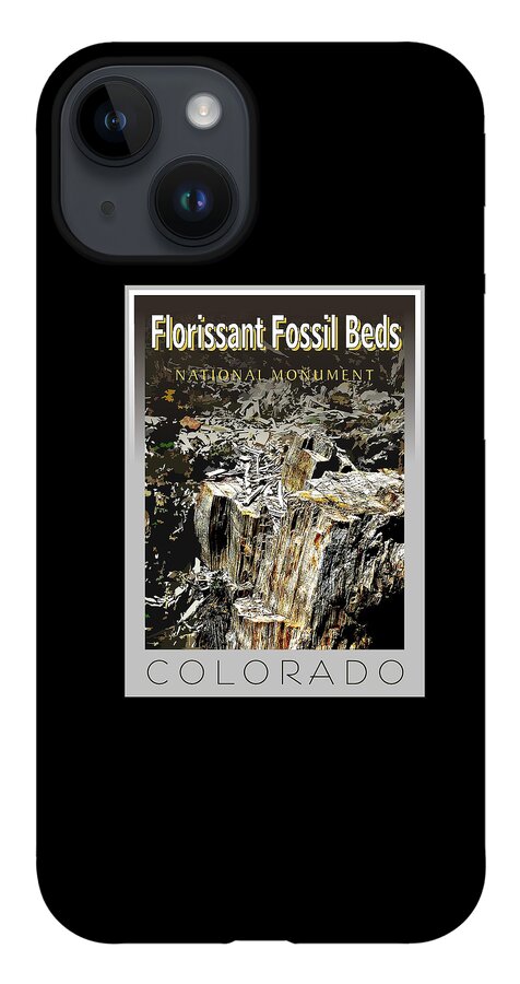 Florissant iPhone Case featuring the digital art Florissant Fossil Beds National Park Stamp by Troy Stapek