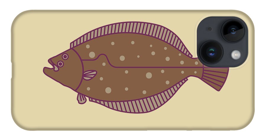 Flounder iPhone 14 Case featuring the digital art Flounder by Kevin Putman