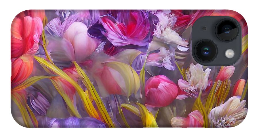 Digital iPhone Case featuring the digital art Flowers by Beverly Read