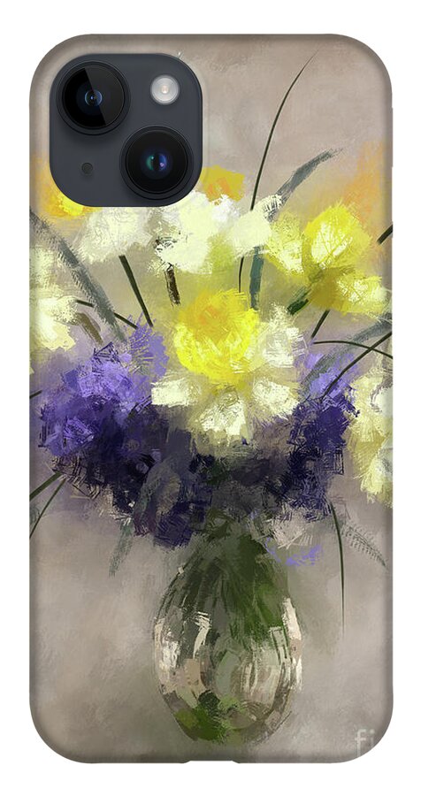 Flowers iPhone 14 Case featuring the digital art Flowers For Maria by Lois Bryan