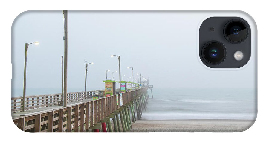 Fishing iPhone 14 Case featuring the photograph Foggy Evening at Emerald Isle North Carolina by Bob Decker