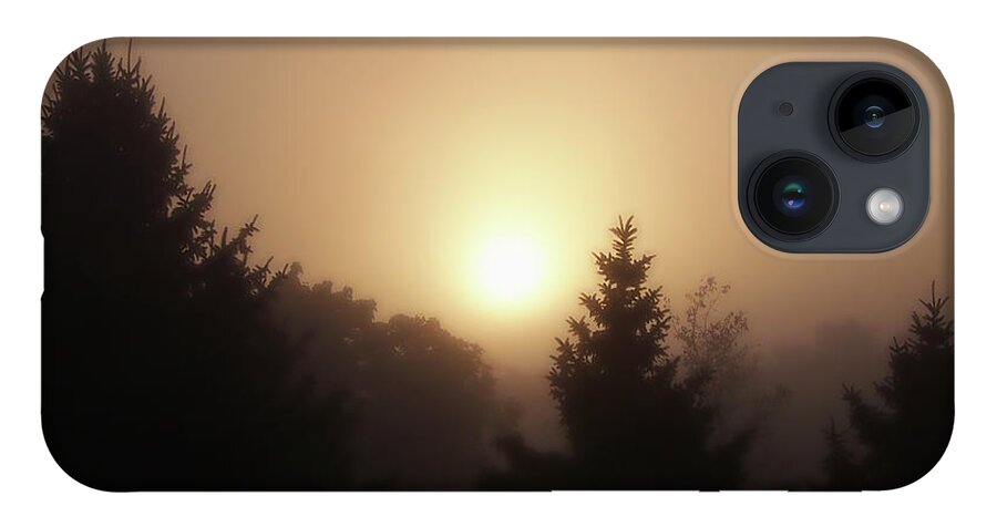 Sunrise iPhone 14 Case featuring the photograph Foggy Sunrise by Phil Perkins
