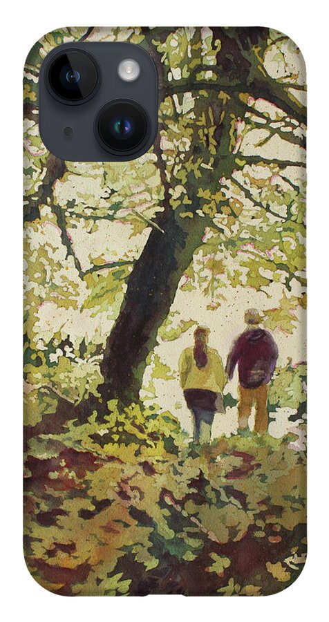 Forest iPhone 14 Case featuring the painting Forest Walk by Jenny Armitage