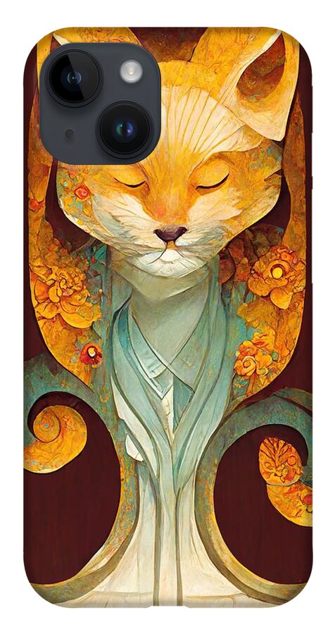 Fox iPhone Case featuring the digital art Fox Dreams by Nickleen Mosher