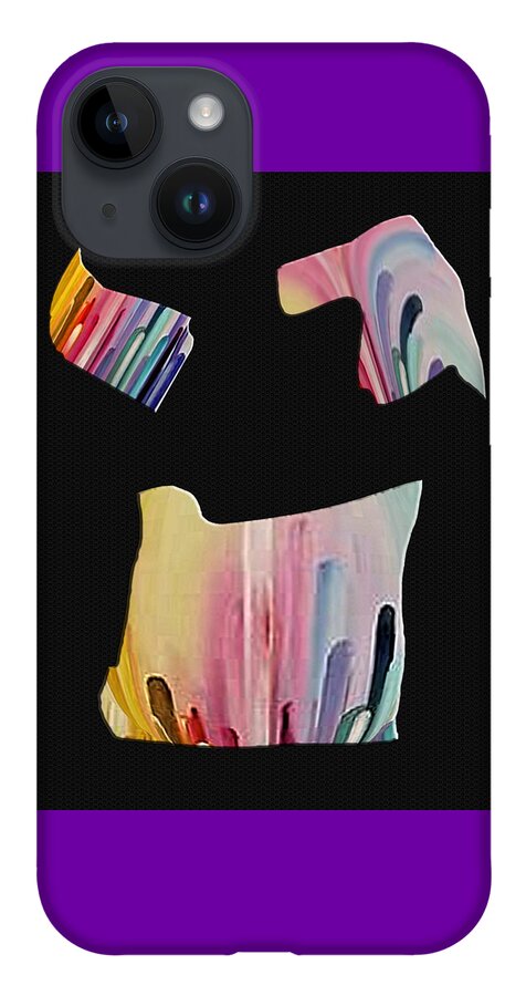 Abstract Art iPhone 14 Case featuring the digital art Fragments of My Imagination by Ronald Mills